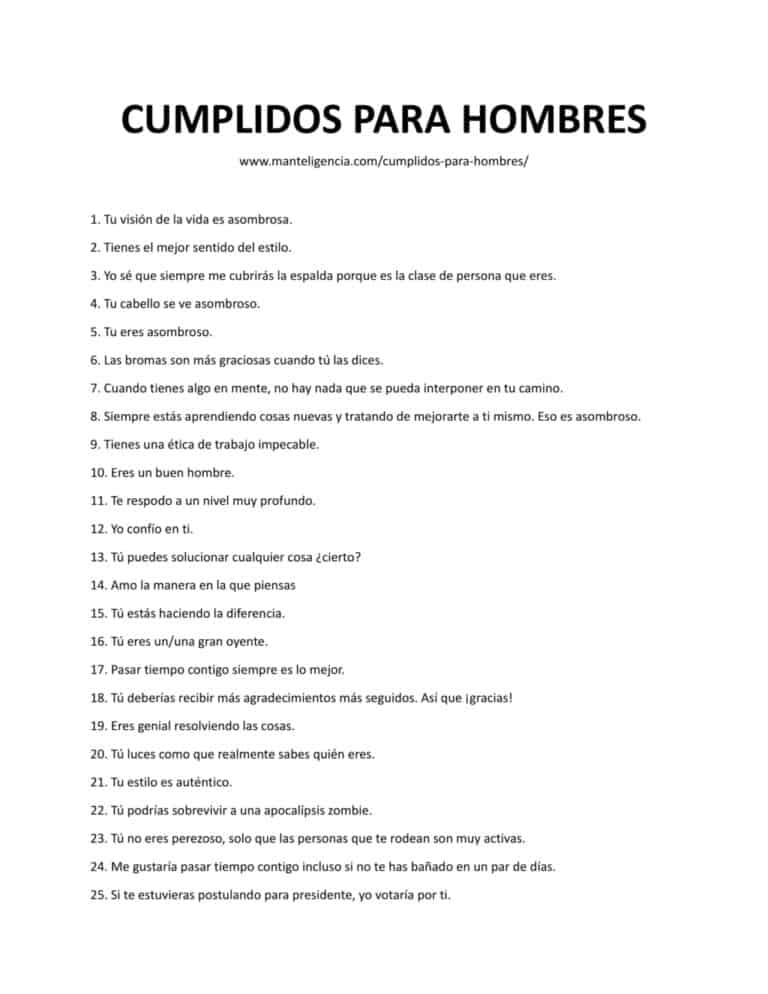 Los 31 Mejores Cumplidos Para Hombres Palabras Para Hacer Que Tus